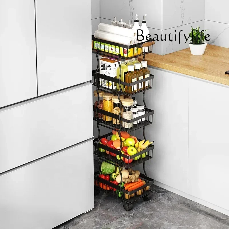 Vo Home Bathroom Kitchen Wheeled Handcart 3-layer Metal Storage Rack Hotel Room Service Car