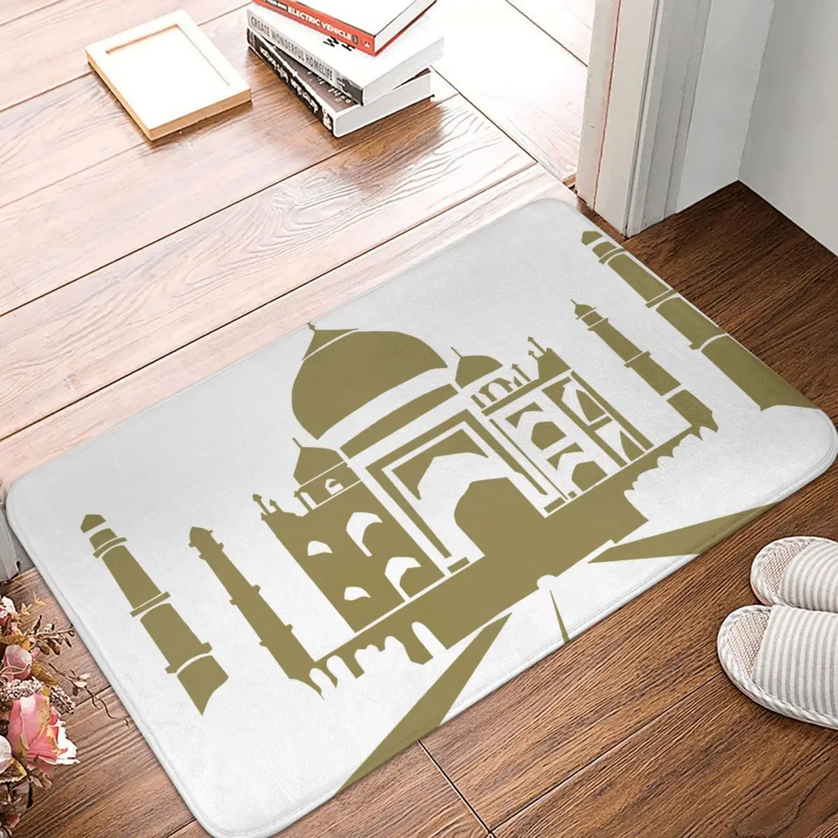 India Art Non-slip Doormat Living Room Mat The Taj Mahal Balcony Carpet Welcome Rug Bedroom Decor