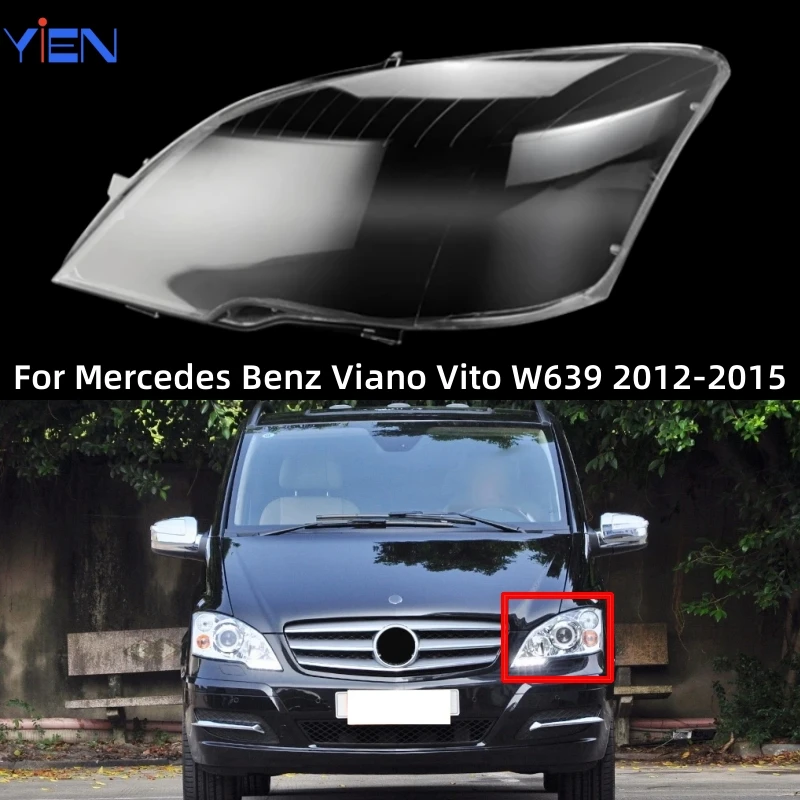 For Mercedes Benz Viano Vito W639 2012 2013 2014 2015 Car Gadget Replace A Transparent PC Lights Shell Headlight Lampshade