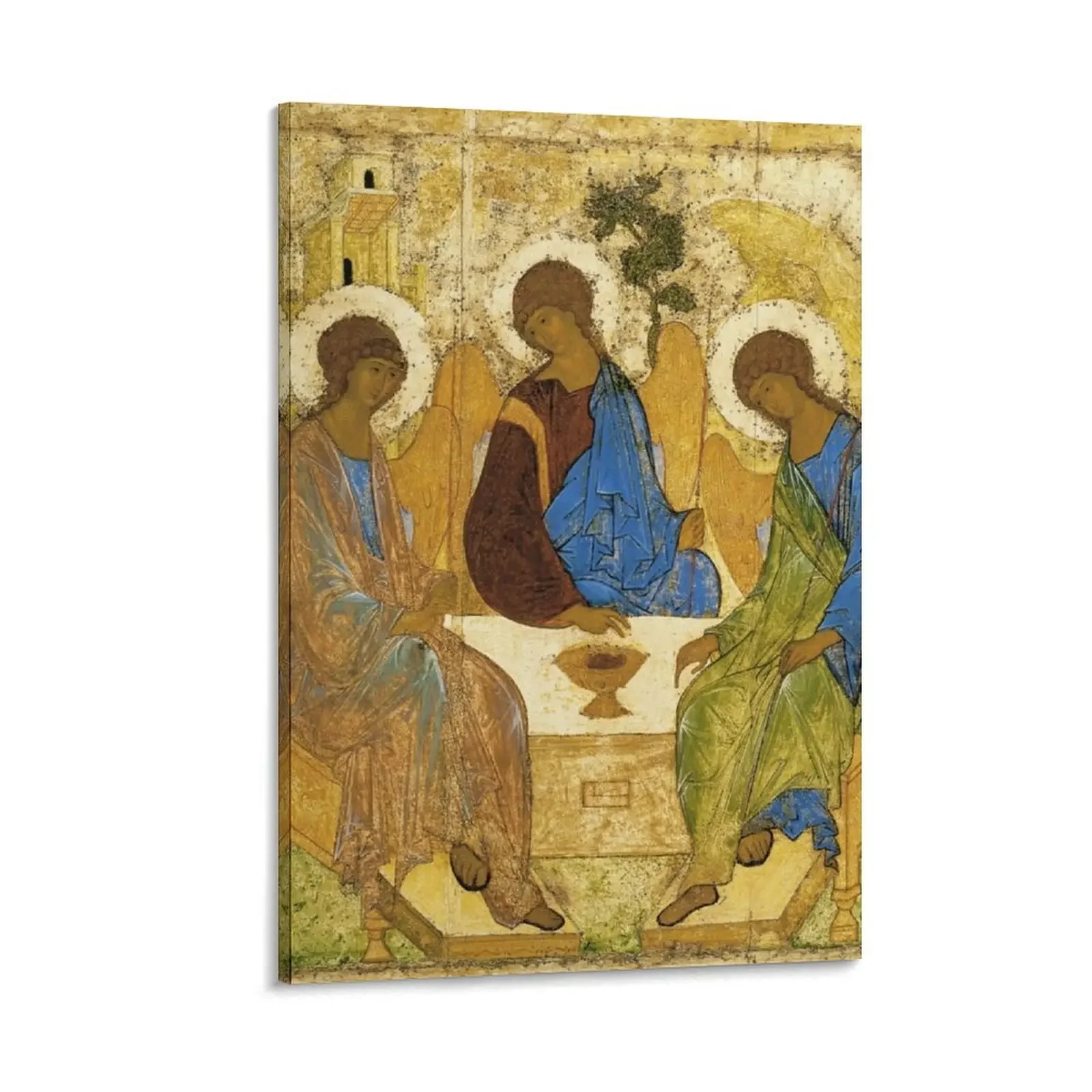 

Andrei Rublev The Holy Trinity (also called The Hospitality of Abraham) 1411 Canvas Painting vintage home decor wall decor