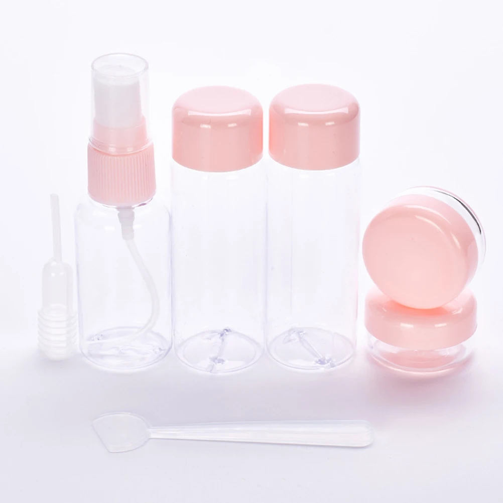 

7pcs Bottles Empty Travel Toiletries Containers Shampoo Bottle Refillable Reusable Portable Plastic Beauty Tools