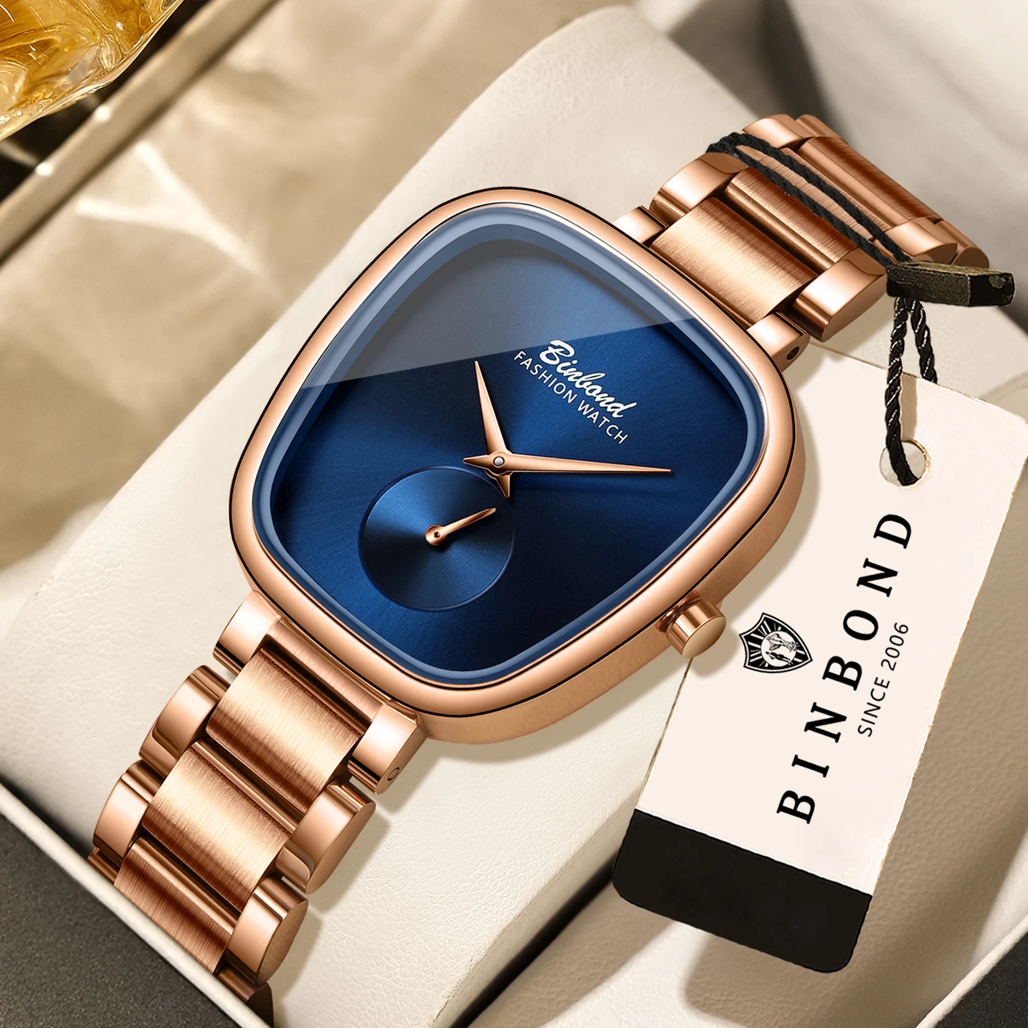 BINBOND Simple Quartz Watch for Women, Elegant Waterproof