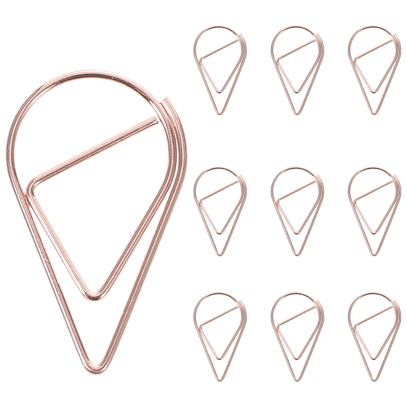 10 Pcs Paper Clip Clips Office Paperclips Decorative Bills Clamp Steel Wire Pin