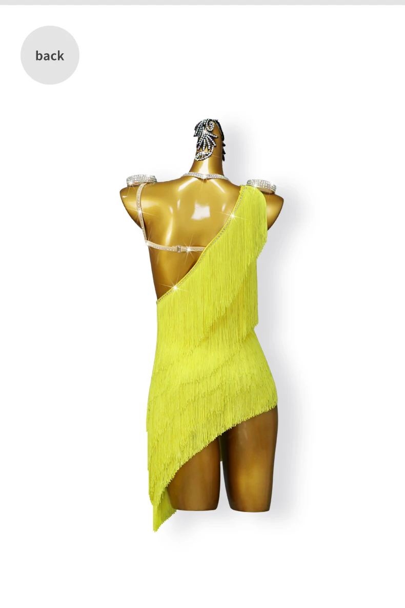 2026 Bühnenkleid für Damen, Lateinamerikanisches Tanzkostüm, Mädchen-Ballroom-Tanzkleidung, Rock, Party- und Übungskleidung, Samba, Abschlussball, Sport, Fransenanzug – Detail 11