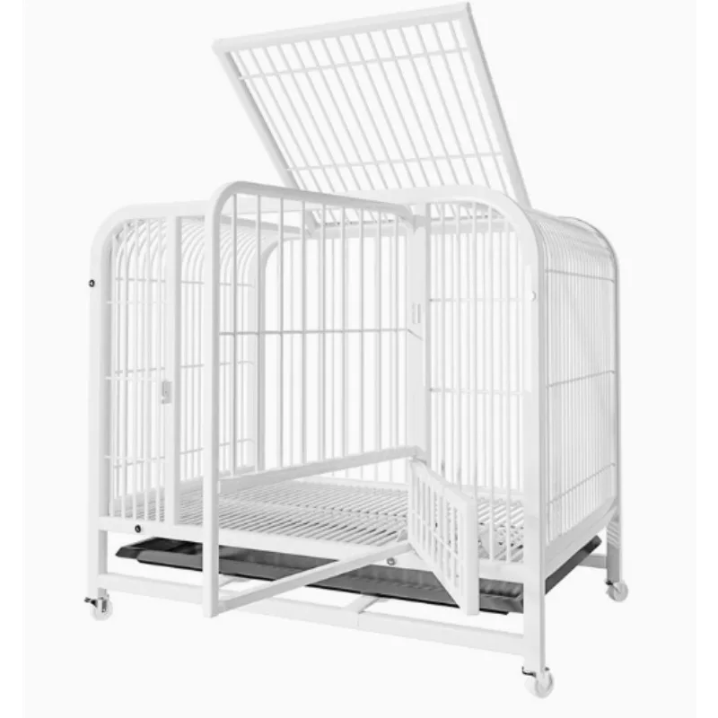 Portable  Pet Fence Cage for Dog House Pet Cages,Indoor Dog Crate with Toilet Tray, Medium Large Pet Cage for Pet Products