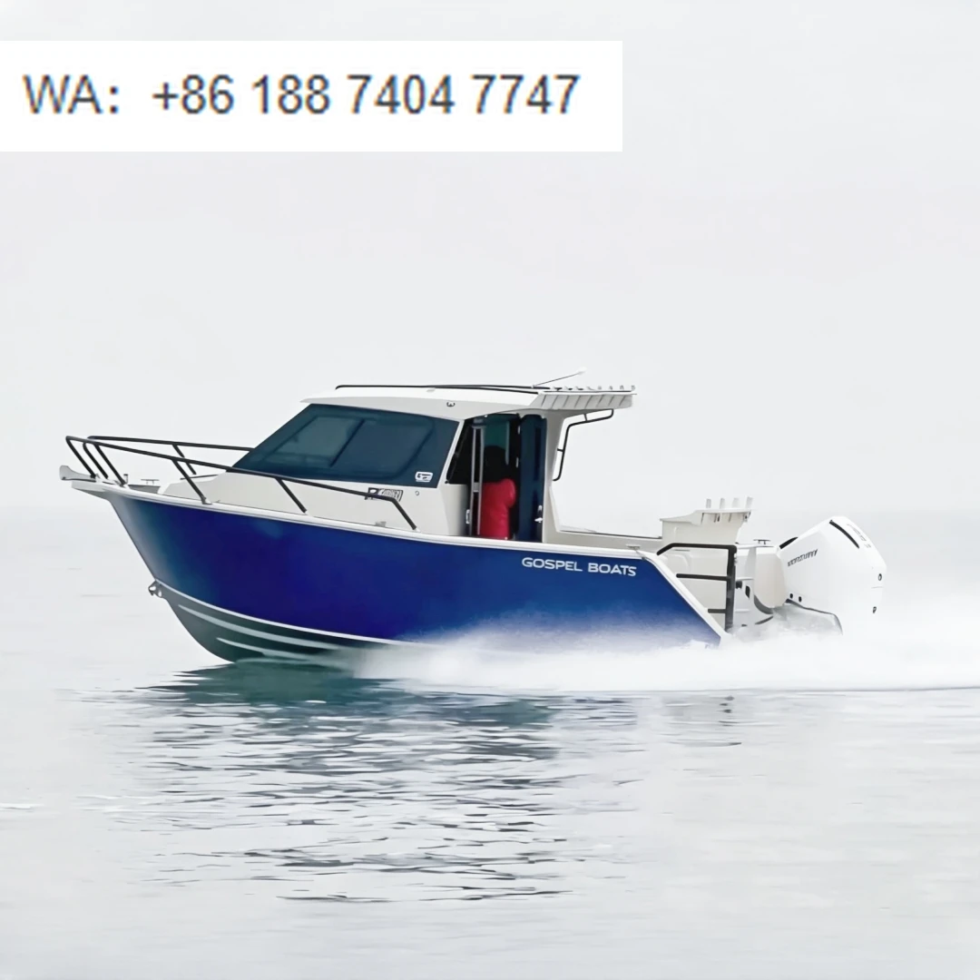 NEW DESIGN 7.5m Profisher Offshore Aluminum Fishing Boat Aluminum Welded Cabin Boat for Sale