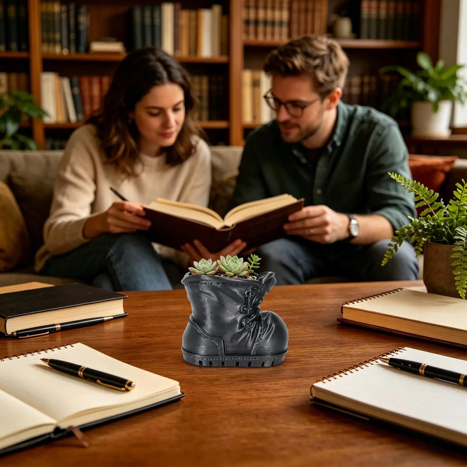 Plants Flower Pot Funny Boot Shaped Planter Container Small Plants Pots For Desks Bookshelves Windowsills Offices Home Indoor