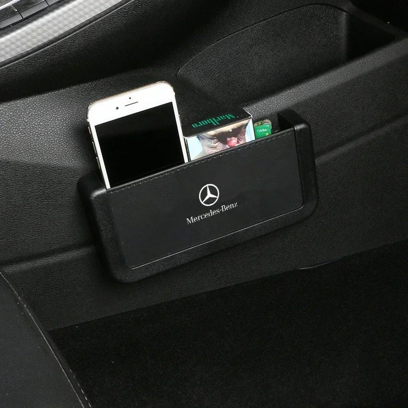 1pcs Car Storage Bag Multi-Function Universal Car Mobile Phone Storage Box For Mercedes Benz CLK CLA A180 A200 A300 E220 S300