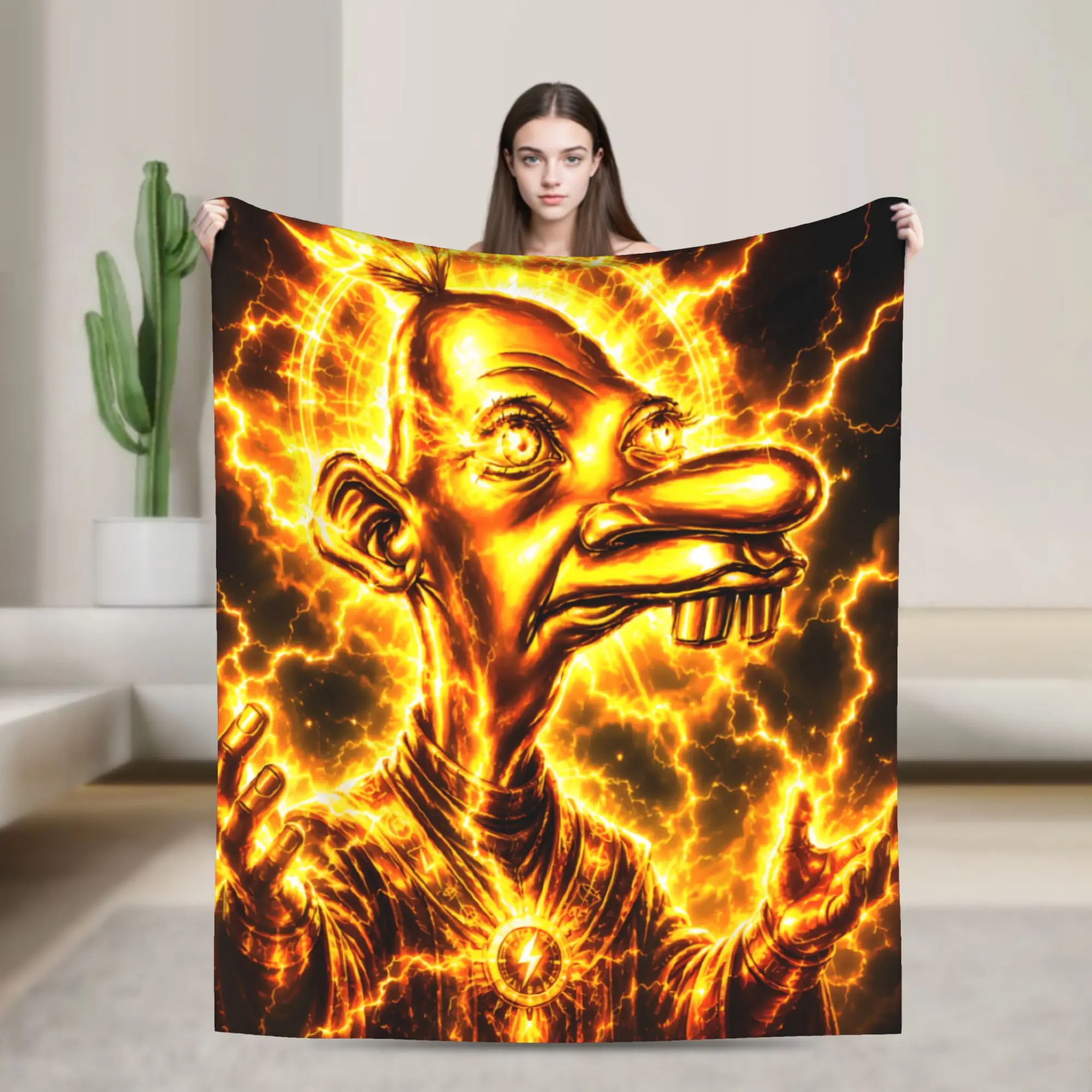 Neegy Meme Funny Internet Brainrot Gen Z Blanket Quality Warm Soft  Throw Blanket Winter Plane Travel Sofa Home Print Bedspread