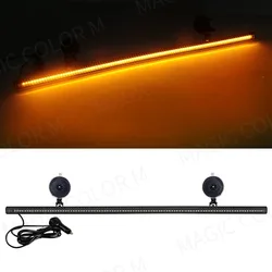 96 LED 3030 Beads Front Windshield Emergency Flashing Lamp Car Strobe Lamp Bar Traffic Signal  Auto Roof Top Warning Light 12V