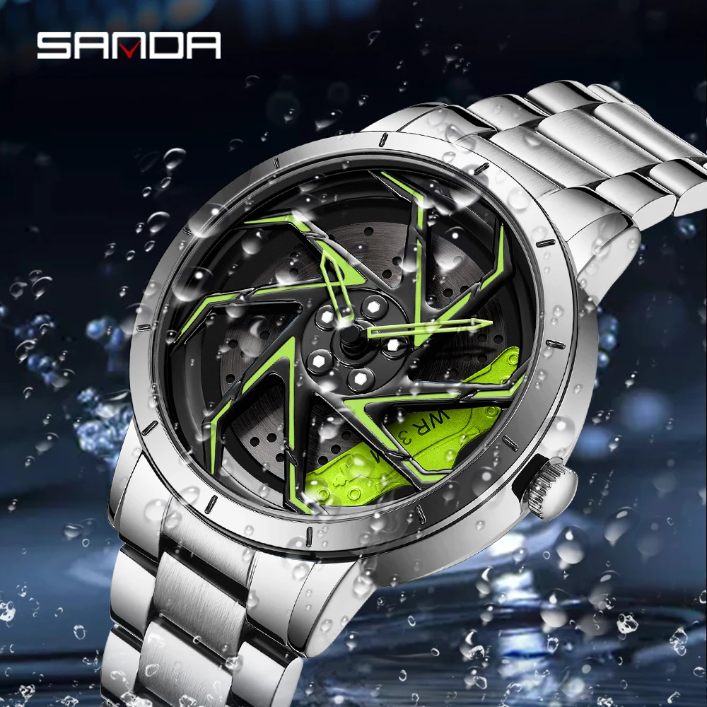 Luxury Watch Under 20000 - SANDA P1088 メンズトレンドウォッチ スチールバンド 防水腕時計 プレミアムクォーツムーブメント