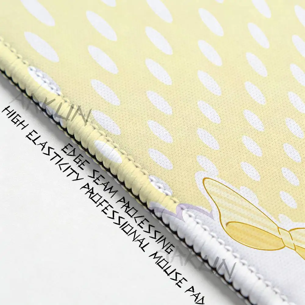 Cute Cartoon Bow Dot Matrix Mousepad Computer PC Desk Mat 900X400 Keyboard Anime Office Carpet Playmat Kawaii Extended Rug