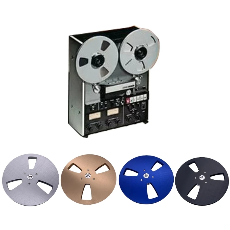 SZYA Metal Takeup Reel Opening Machine Parts 3 Hole 1/4 7 Inch Empty Reel for Reel To Reel Tape Recorder