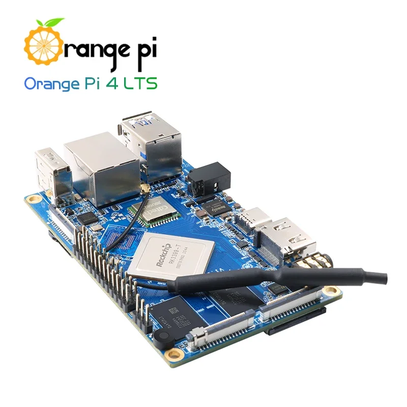 Orange Pi 4 LTS 3GB RAM Rockchip RK3399, mendukung Wifi + BT5.0,Gigabit Ethernet, Run Android,Ubuntu,Debian OS