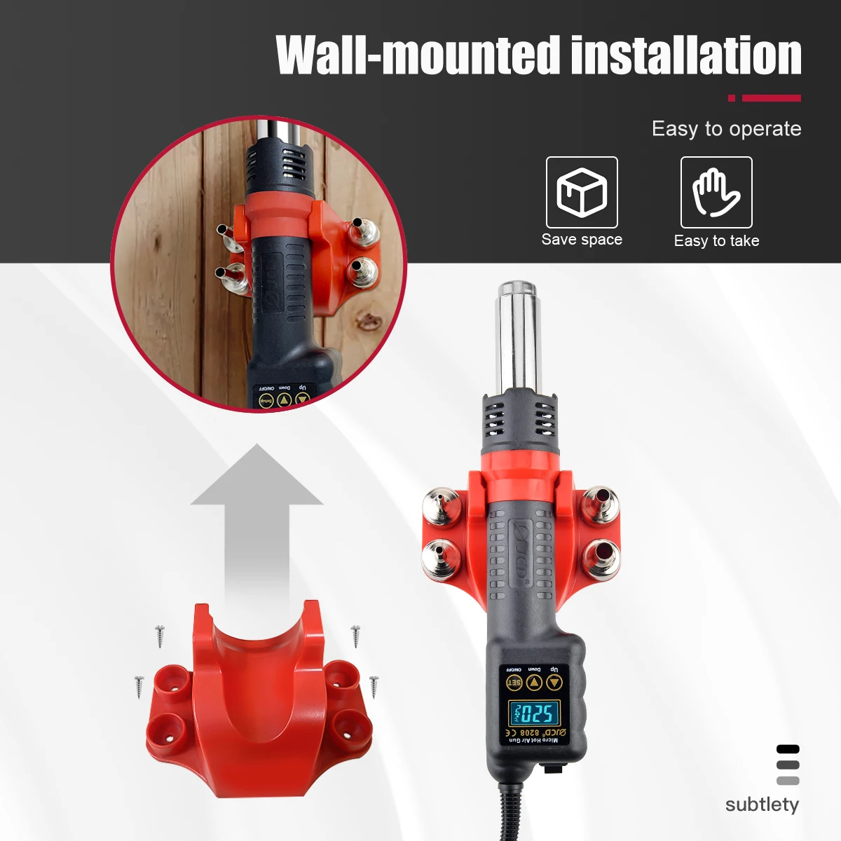 JCD New 8208 Heat Gun T210 Soldering Station Soldering Iron Set Micro Rework LCD Digital Hair Dryer BGA IC Welding Repair Tools