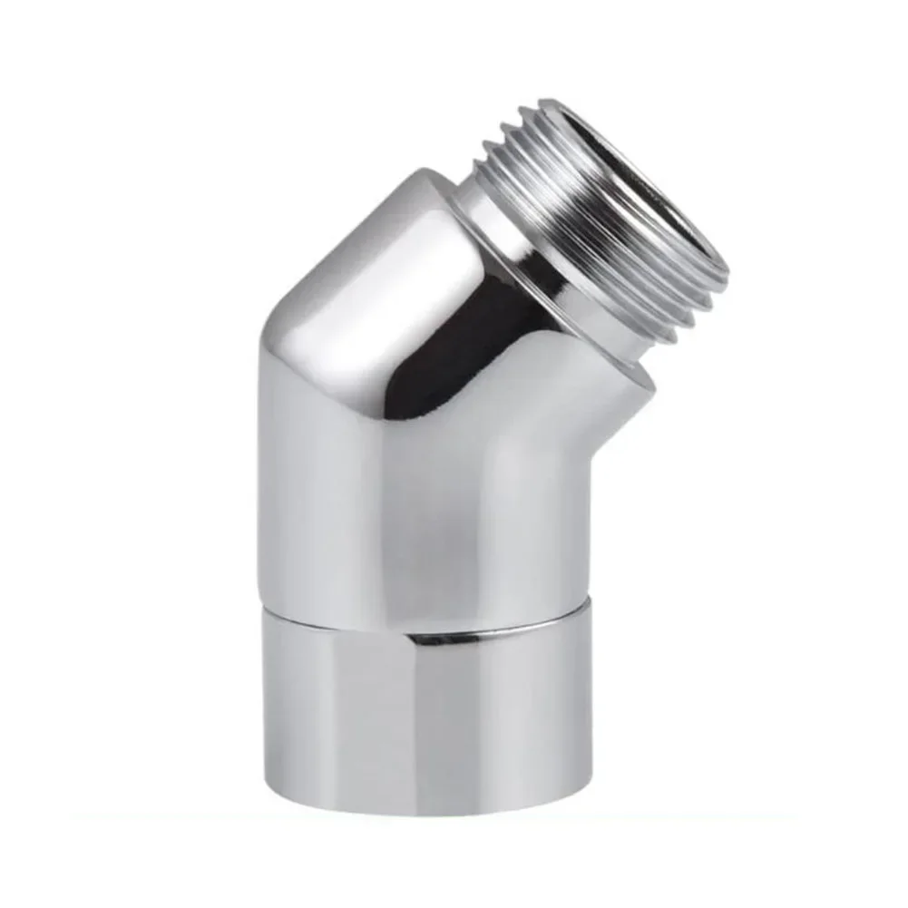 G1/2 Shower Elbow Adapter Hand Shower Top Spray Elbow Chrome Angle Female Thread And Male Thread 135° Shower Elbow