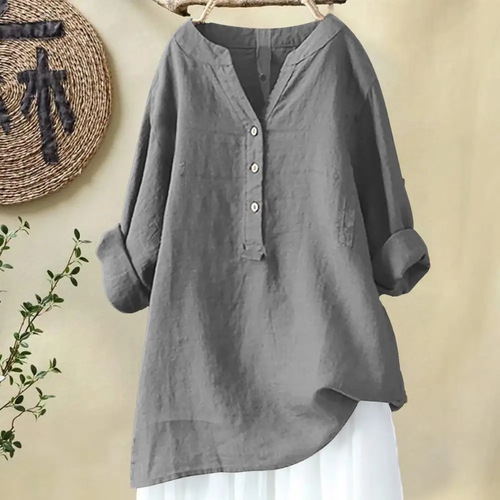 Casual Korea Shirt Half Placket Shirt Women's Design Sense Niche 2024 Autumn New Western Style Shirt Student Fashion Office Tops