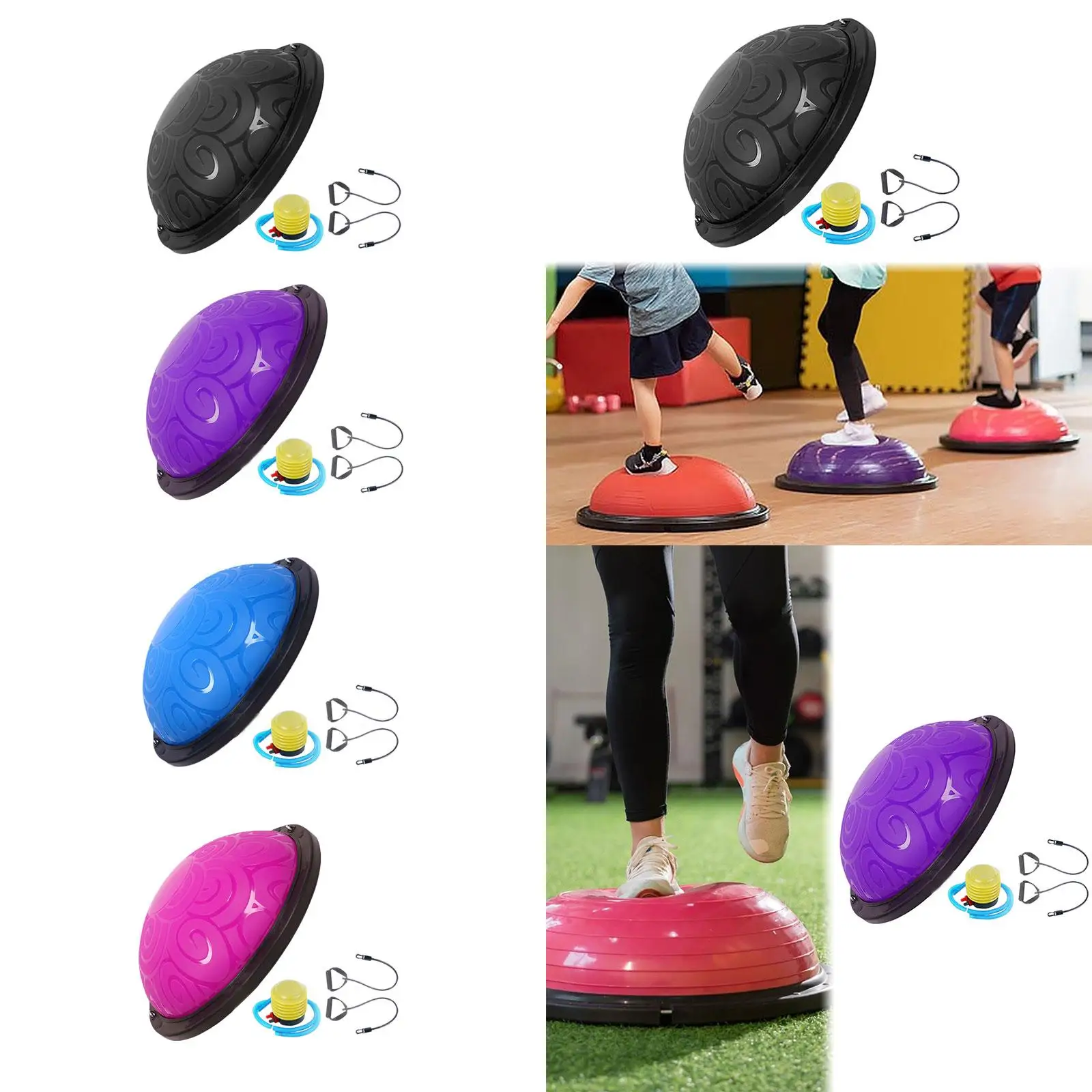 Balance Ball with Foot Pump Sport Balance Trainer for Home Fitness Gym