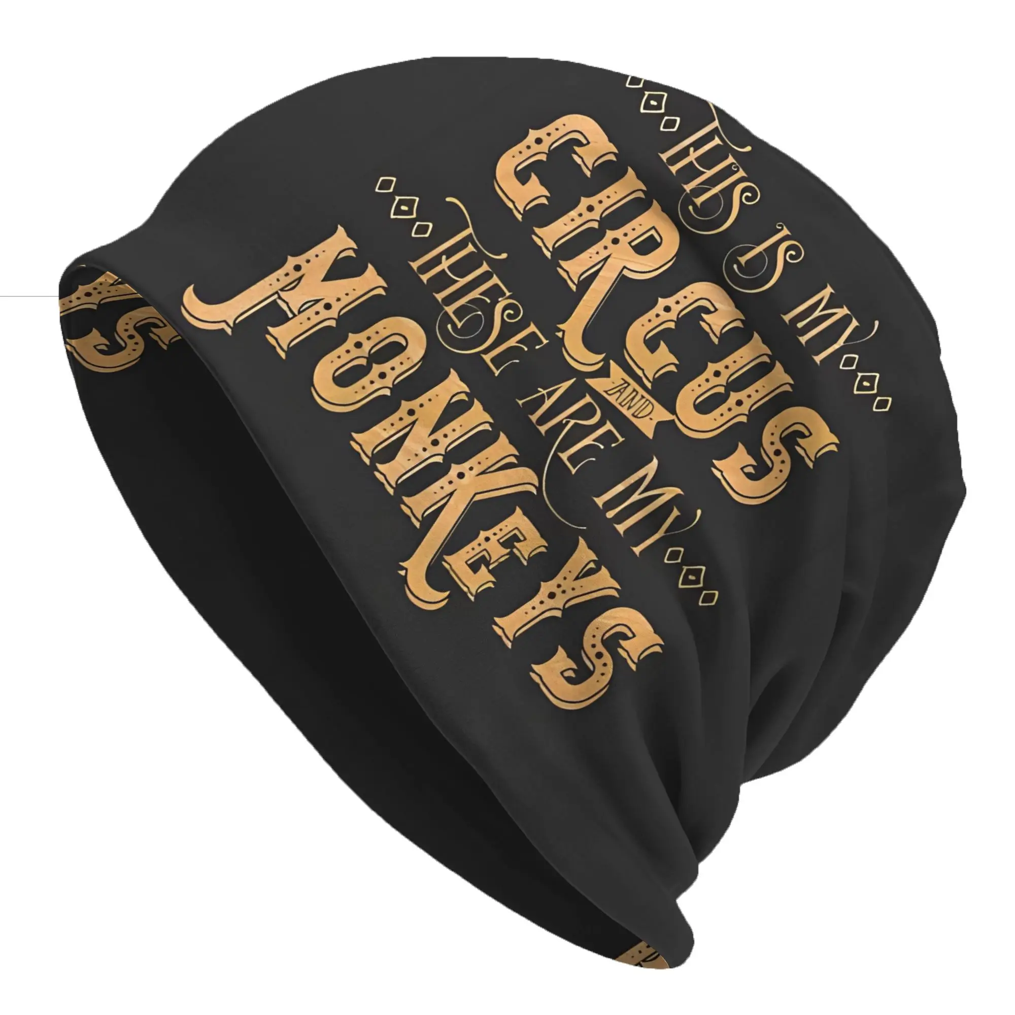 Autumn This Is My Circus These Are My Monkeys Homme Fashion Thin Hat Circus Theme Skullies Beanies Caps Men Women Novelty Hats