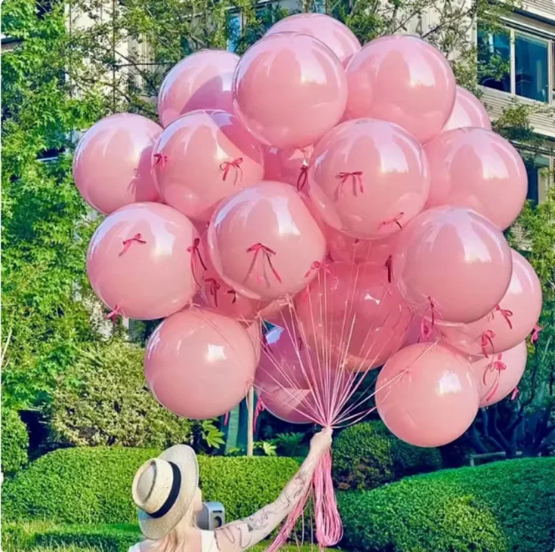 Ins 24inch/18inch 1pcs Bow Bobo Balloon Thicken Internet Celebrity Popularity Photography Props Proposal Birthday Party Decora