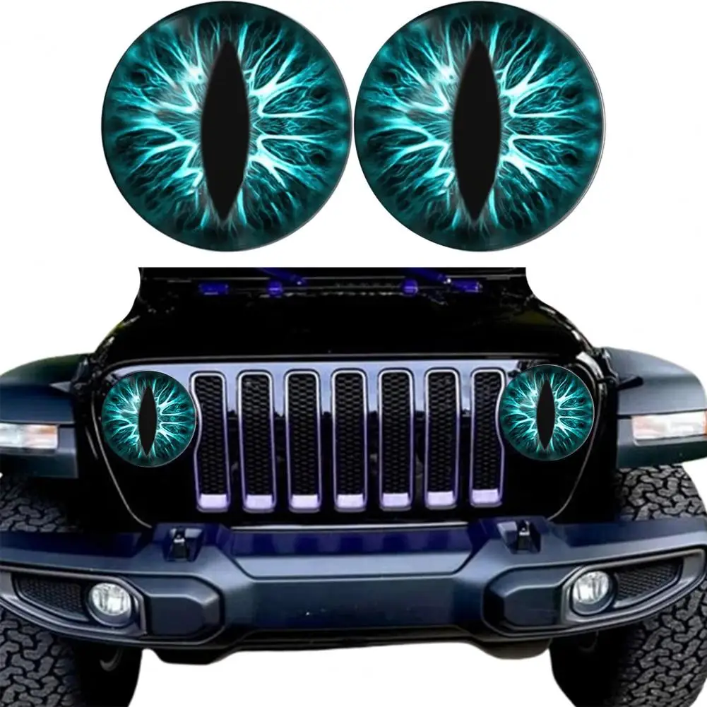 1 Pair Car Headlight Decals Waterproof Funny 3D Eyes Headlight Stickers Decal Car Window Bumper Decoration Stickers