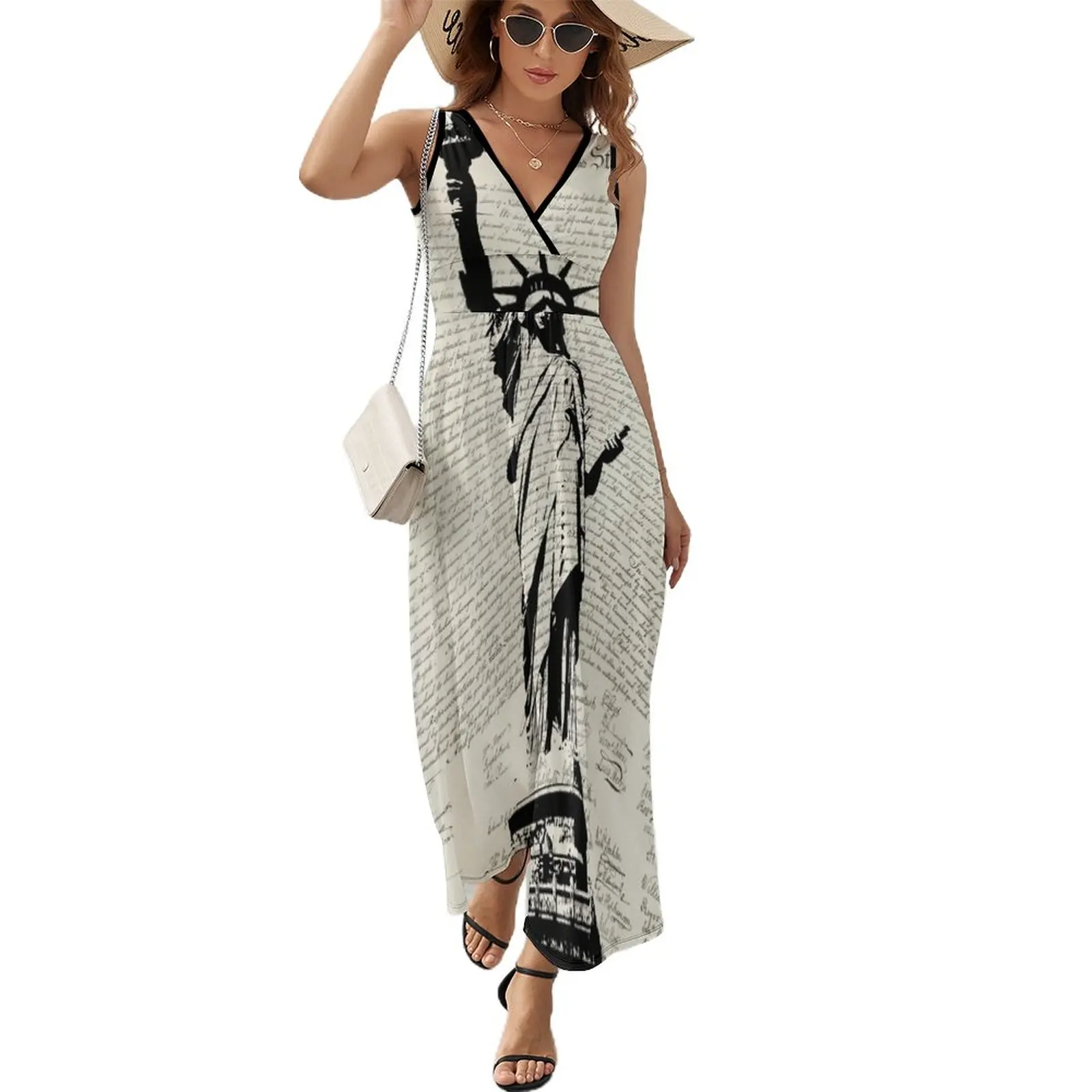 

United We Stand Sleeveless Dress loose summer dress women's summer dress 2024