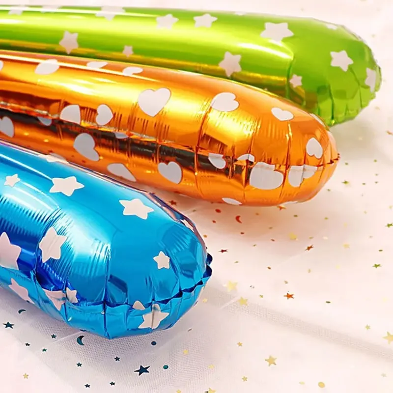 10 Stück/Set aufblasbare Cheerleading-Stabballons mit Sternmuster, für Sportveranstaltungen, Konzerte, Eventzubehör, Aluminiumfolienballons – Detail 5