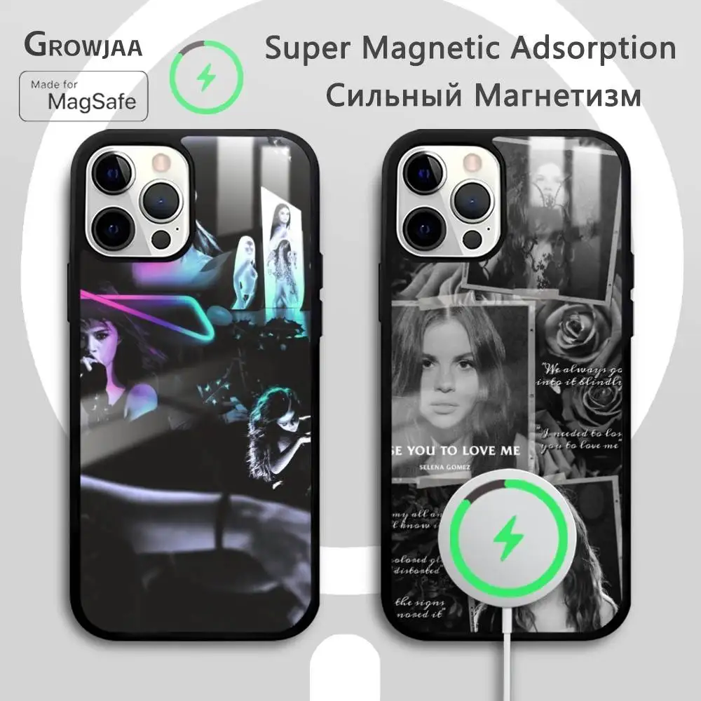 

S-Selena Gomez Singer Phone Case For IPhone 16 15 14 13 12 11 Pro Max Plus Mini Magsafe Mirror Wireless Magnetic Funda