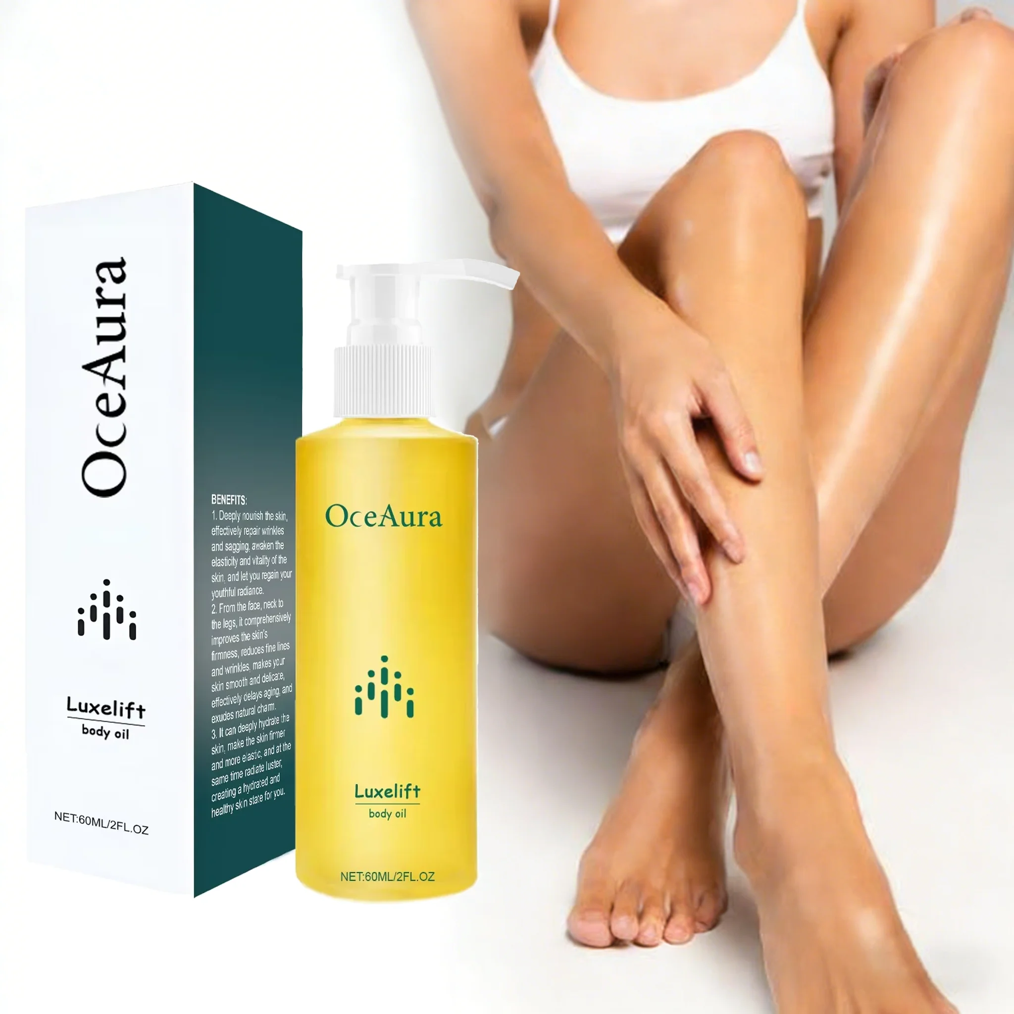 

60ml Body Lifting Firming Oil Tighten Skin Anti Fine Lines Improve Sagging Deep Moisturizing Brightening Smooth Body Care Oil