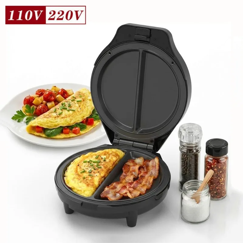 Multifunctional Electric Griddle Household Egg Burger Omelette Pizza Maker Non-Stick Pancake Crepe Machine Breakfast Cooking Pan