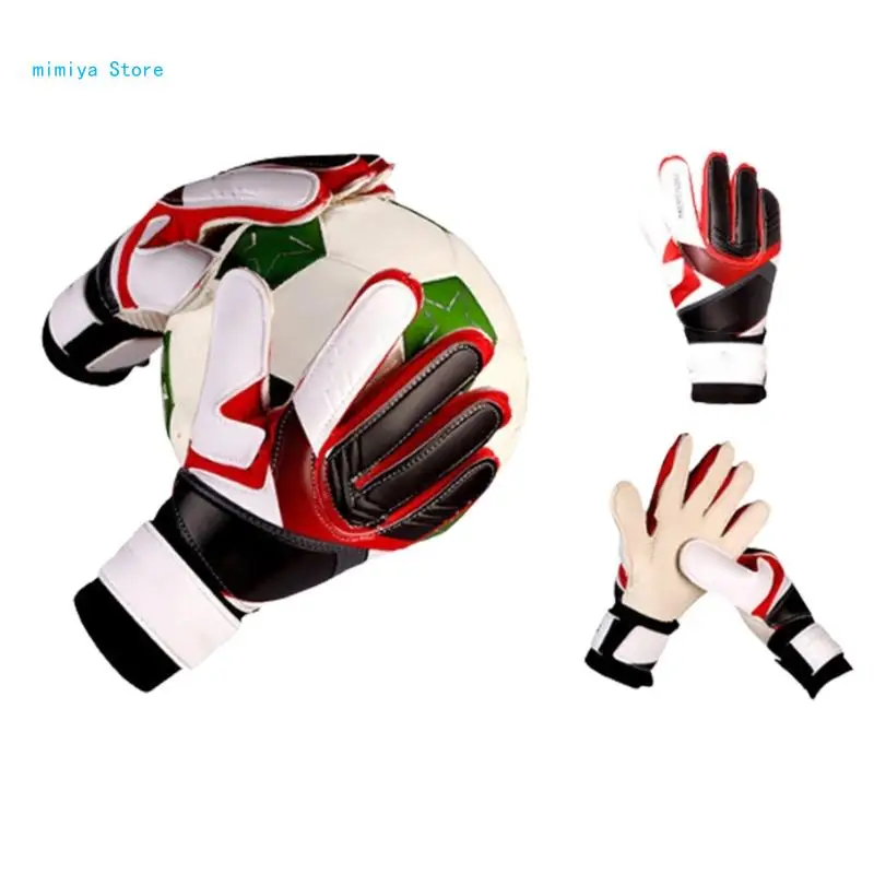 pipi Strong Grip Goalie Soccer Glove Finger Protections Non-Slip Breathable Gloves Strong Grip Goalkeeper Gloves for Adults