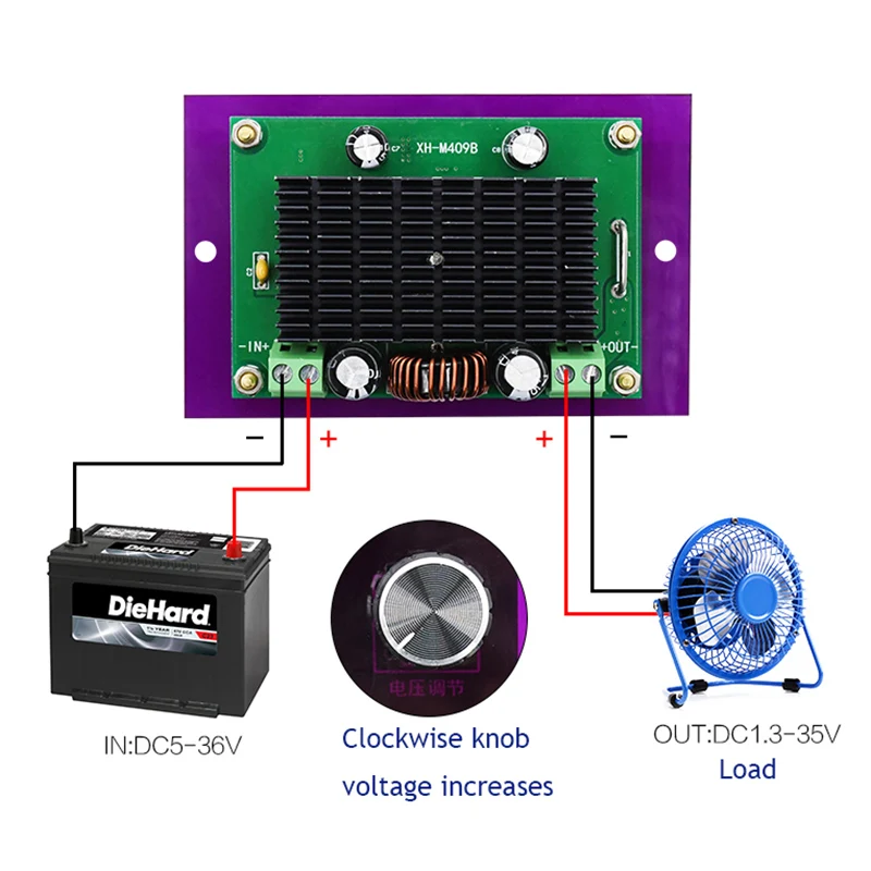 XH-M409 8A Dc Step Down Module XL4016E1 Voltage Reguleren Module High-Power DC-DC Voltage Regulator Boord