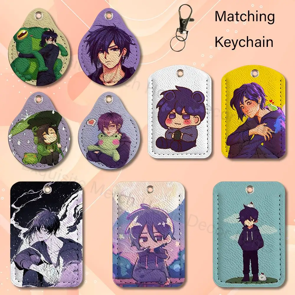 S-Stardew Sebastian V-Valley Game Fashion Leather Credit Card Holder Roomy Metro Debit Credit Card Air Tag Access Card Girls Boy