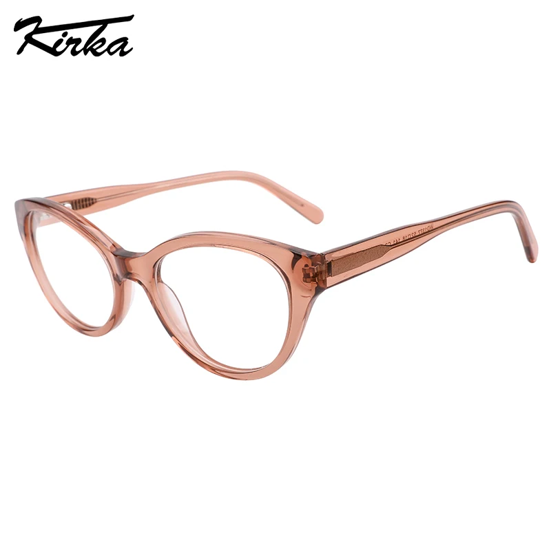 

Kirka Female Eyewear Acetate Cat Eye Glasses Frame Optical Glasses Classic Design Wide Temple for Ladies&Women WD1377