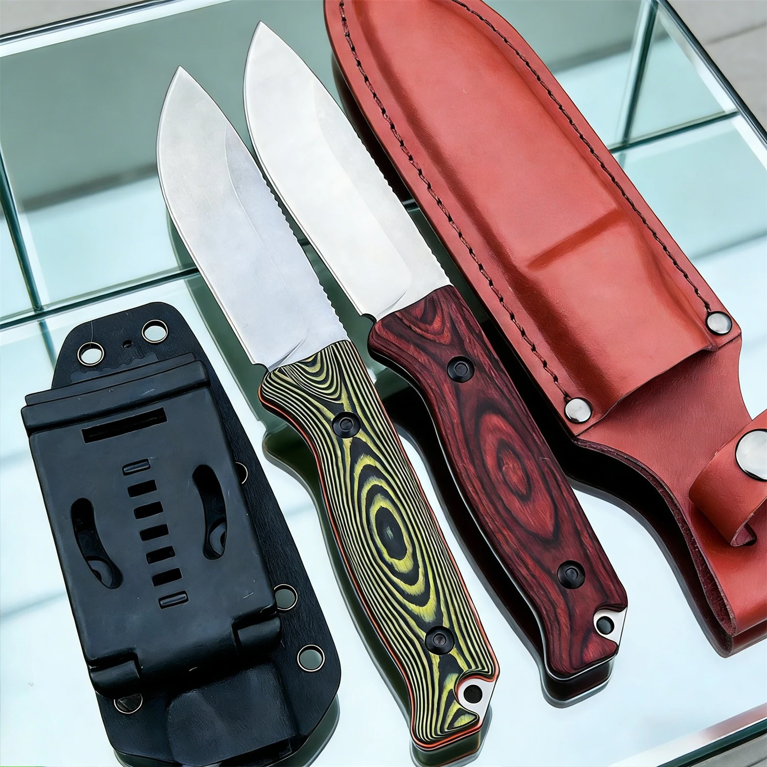 

Нож BM 15002 Saddle Mountain Skinner с фиксированным клинком из нержавеющей стали и рукоятью из дерева/G10, для активного отдыха, кемпинга, рыбалки, EDC