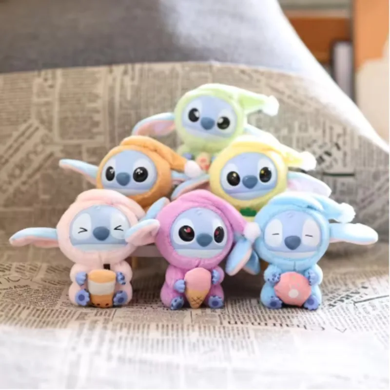 

Disney Stitch Eat someting Before Sleep Vinyl Blind Box Cute Plush Pendant Dolls Desktop Mystery Toys Collectors Birthday Gifts