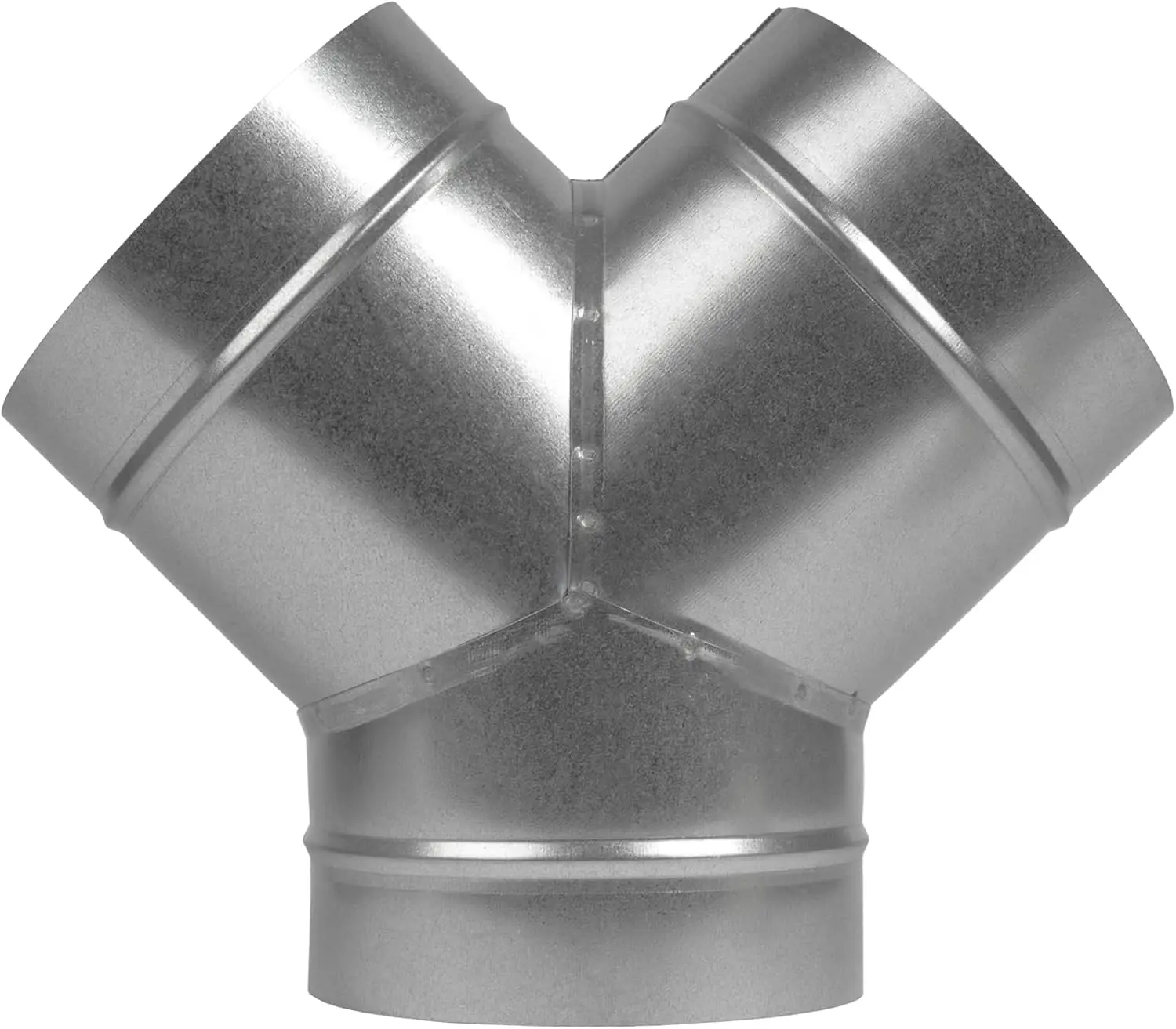 

6" Heavy-Duty Galvanized Steel 3-Way Splitter Fitting for HVAC, Dryer Exhaust, and Airflow Systems