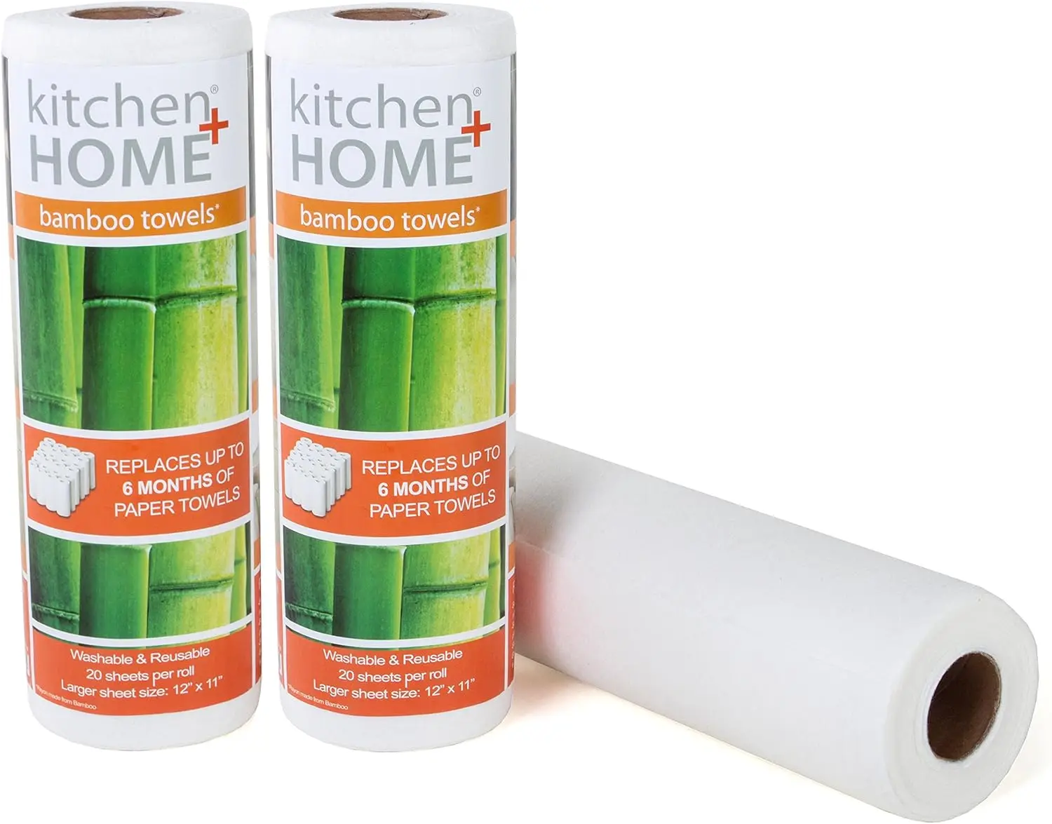 

Reusable Bamboo Paper Towels – Heavy Duty, Washable, 2 Pack, Eco-Friendly