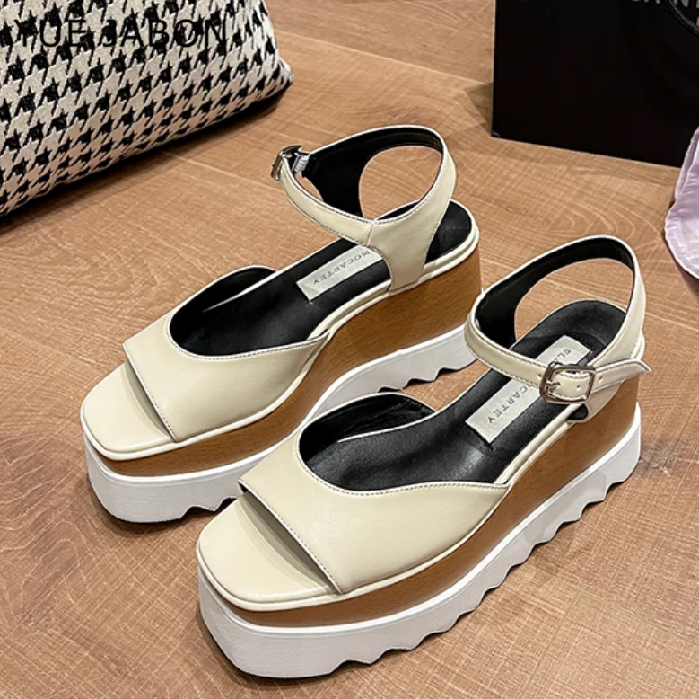 Women Stars Sandals 2024 Summer Casual Daily Comfy Slip On Platform Casual Sandals Women Breathbale Thick Sole Sandalias Mujer