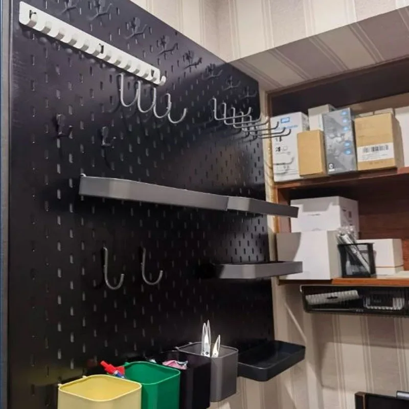 1PCS Soltted Hole pegboard storage cabinet metal tool hanging  display rack organizer sideboard Kitchen storage room