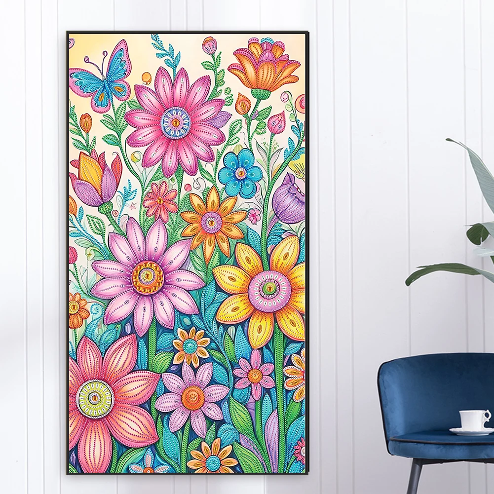 

Цветок 5D DIY специальной формы кристалл частичный алмаз живопись комплект домашний декор стены