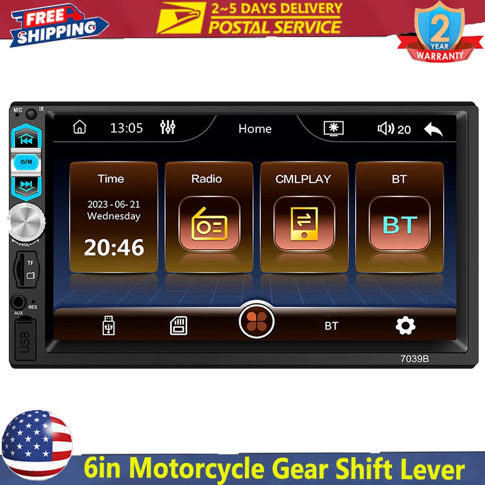 

7inch High Quality HD Touch Screen Car Stereo Radio Bluetooth Multimedia Player Touch For Apple Carplay Android Auto FM Player