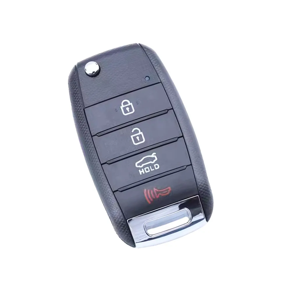 Replacement Flip Remote Key Shell Case Fob for Kia K3 K5 2015 Vertical Milling Slot 3 Buttons Folding Key Housing