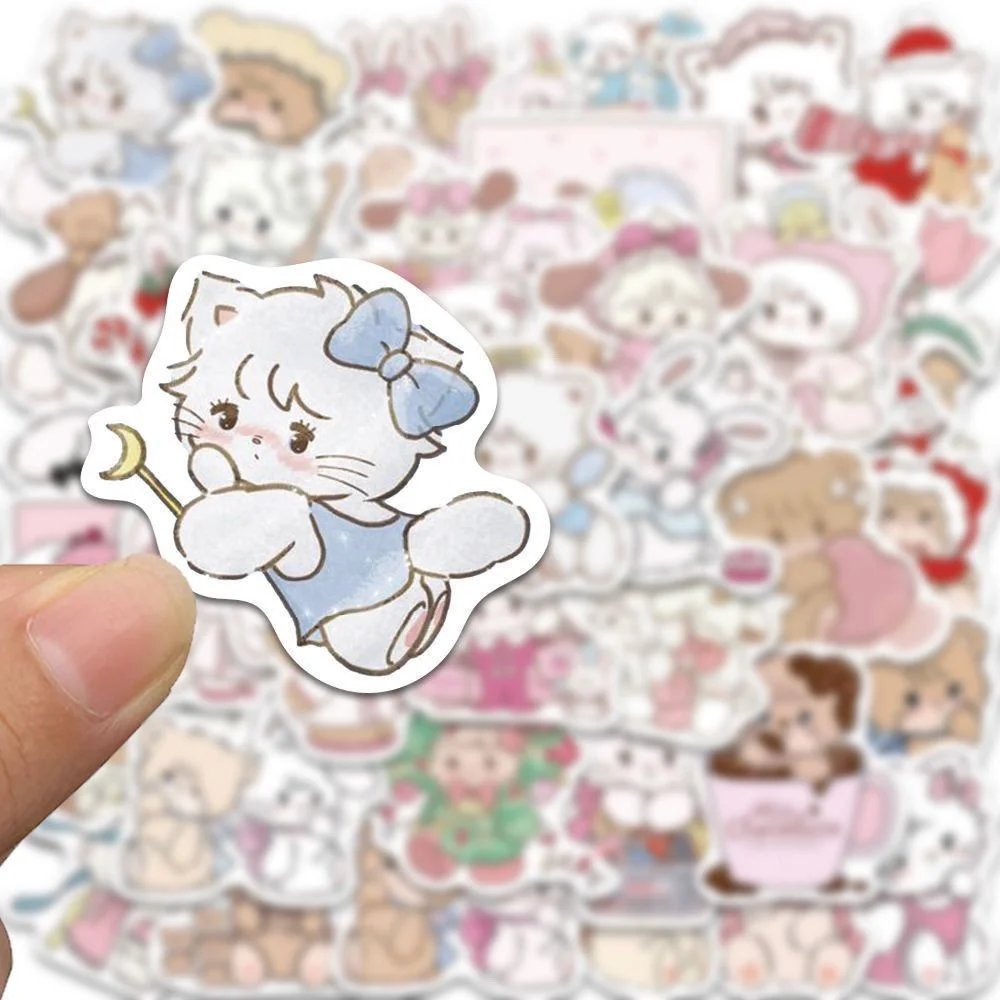 50pcs  Cute MIKKO Stickers Cute Cartoon Anime Decals For Kids Laptop Skateboards Guitar Luggage Phone Scrapbook Diary Stickers