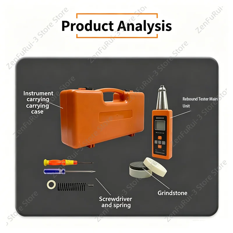 ZC3-A Portable Concrete Rebound Hammer Tester Resiliometer Hammer Test Meter Tool Concrete Rebound Tester Strength Tester