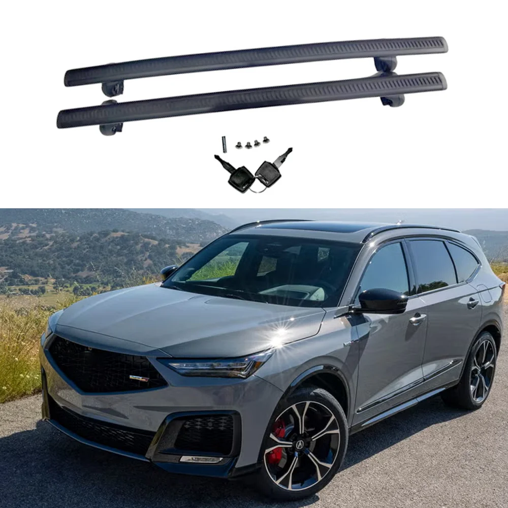 2PCS Cross Bar Fits For Acura MDX 2022-2026 Cargo Black Crossbar Carrier Kayak Ski