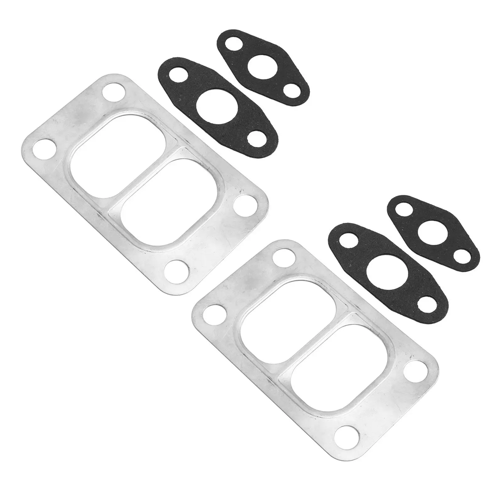 2 Pcs Gasket Set for holset HX35W HX40 - Oil Inlet Outlet Charger & Drain Feed Kit - Car Accessories