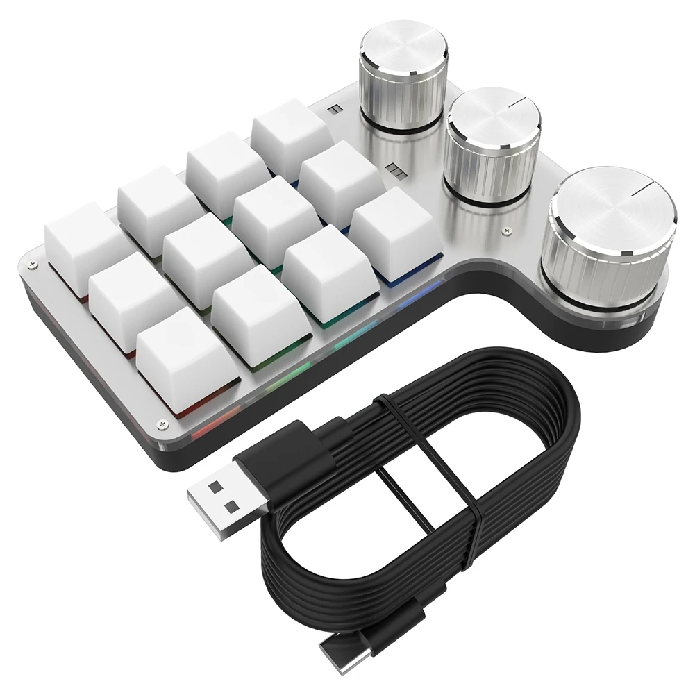 

Programmable DIY Mechanical Keyboard Bluetooth-Compatible Multifunctional Keypad USB Wired Clicky Keyboard for PC Macbook Laptop