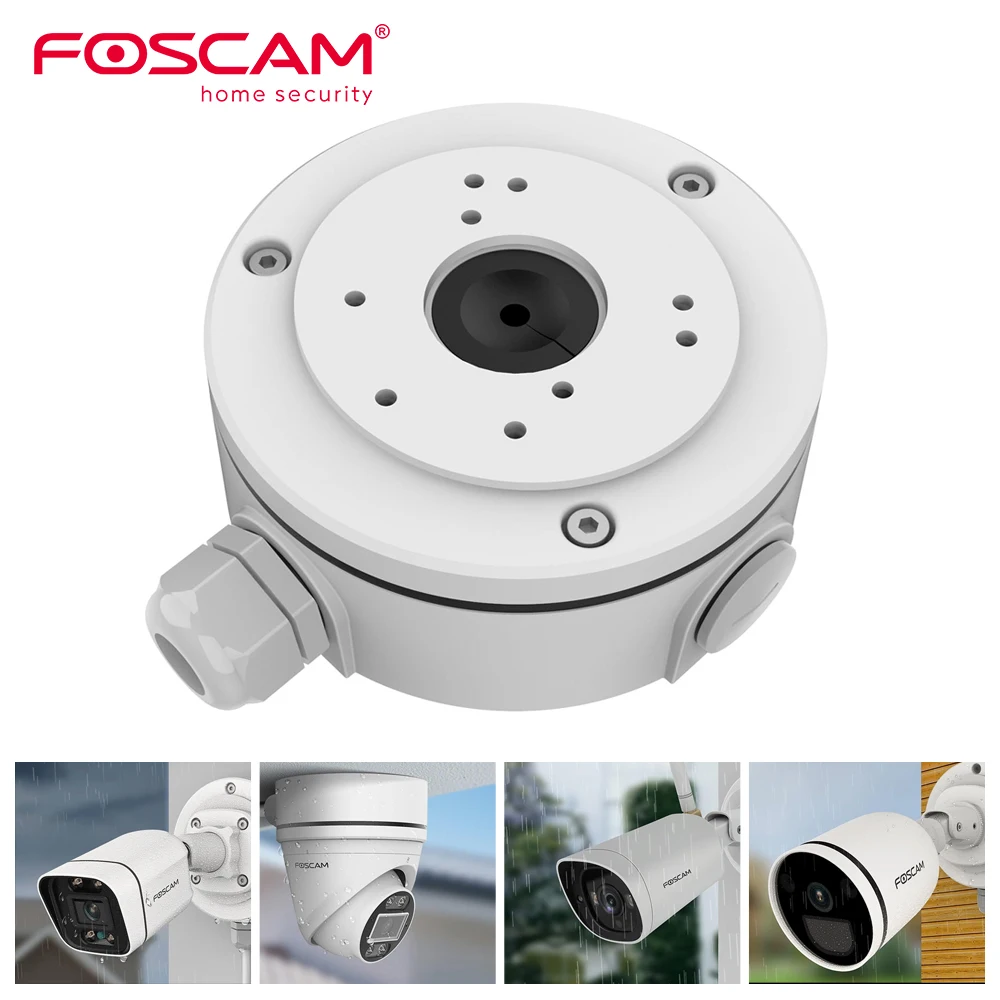 Foscam Fabv5 Waterdichte Aansluitdoos Voor V5ep V8ep T5ep T8ep V 5P V4ec Poe/Wifi Ip Bewakingscamera, Ronde