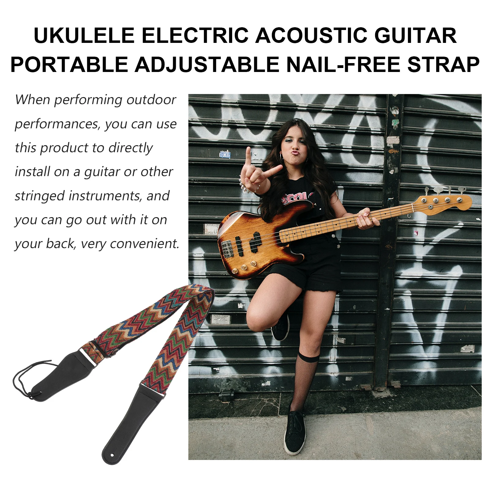 

Guitar Straps Bakelite Practical Instrument Belt Chic Acoustic Accessories Ukulele